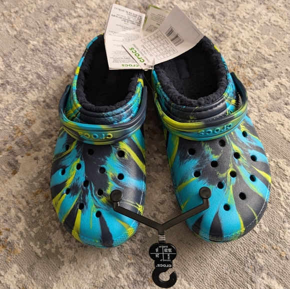 Youth Crocs Classic lined Tie dye marble NWT Kids 6 - Picture 6 of 8